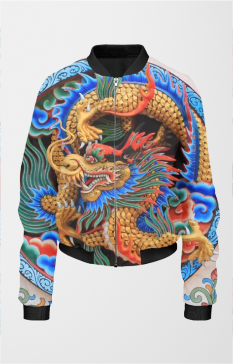 Chinese Dragon Women's All Over Printed Bomber Jacket