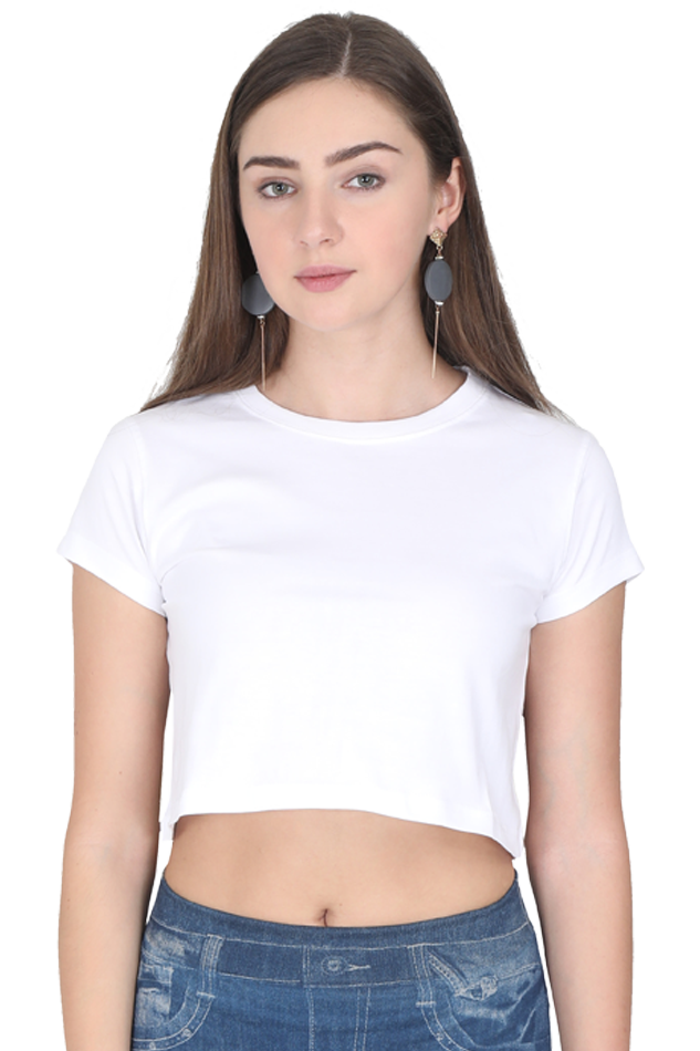Plain/Solid Women's Cotton Crop Top