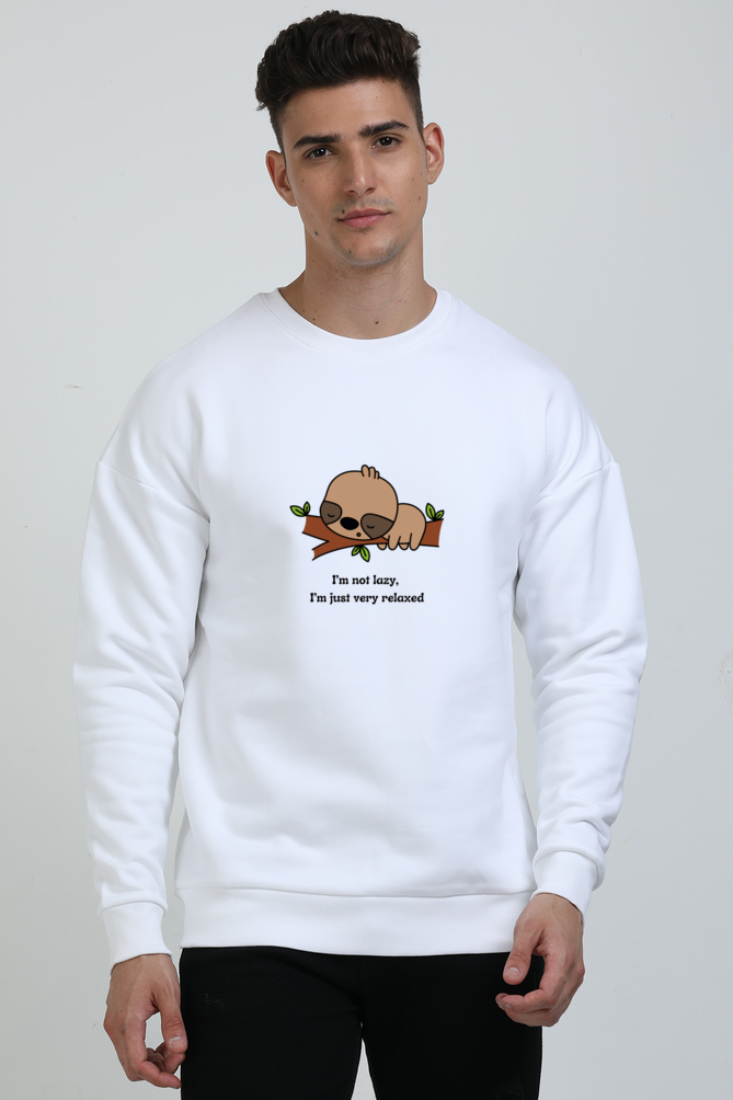 Slothful Serenity Graphic Unisex Oversized Sweatshirt