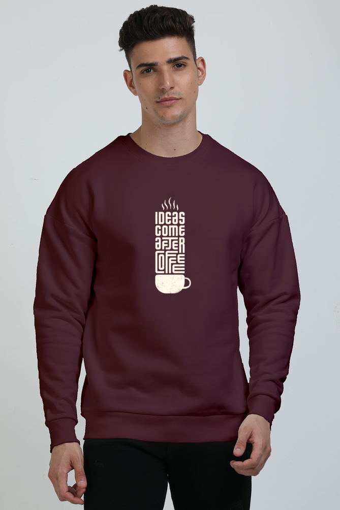 Coffee Fueled Creativity Graphic Unisex Oversized Sweatshirt