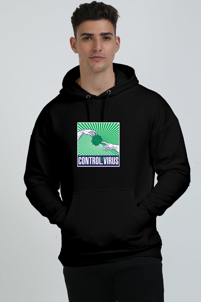 Control the Virus Graphic Unisex Oversized Hoodie