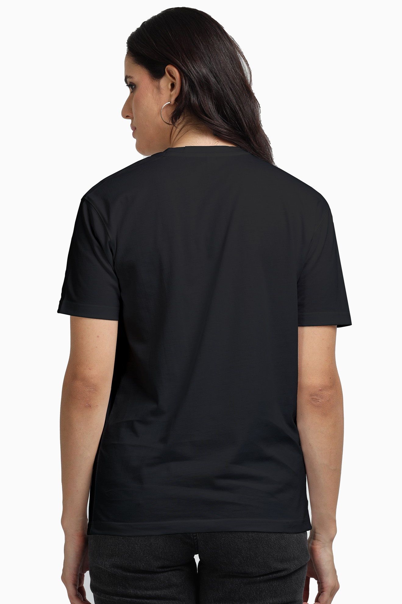 Soul Mate Women's Premium Supima Cotton Black Graphic Tshirt