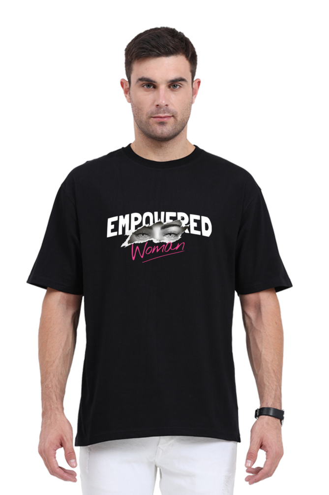 Empowered Woman Unisex Oversized Cotton Black Graphic Tshirt
