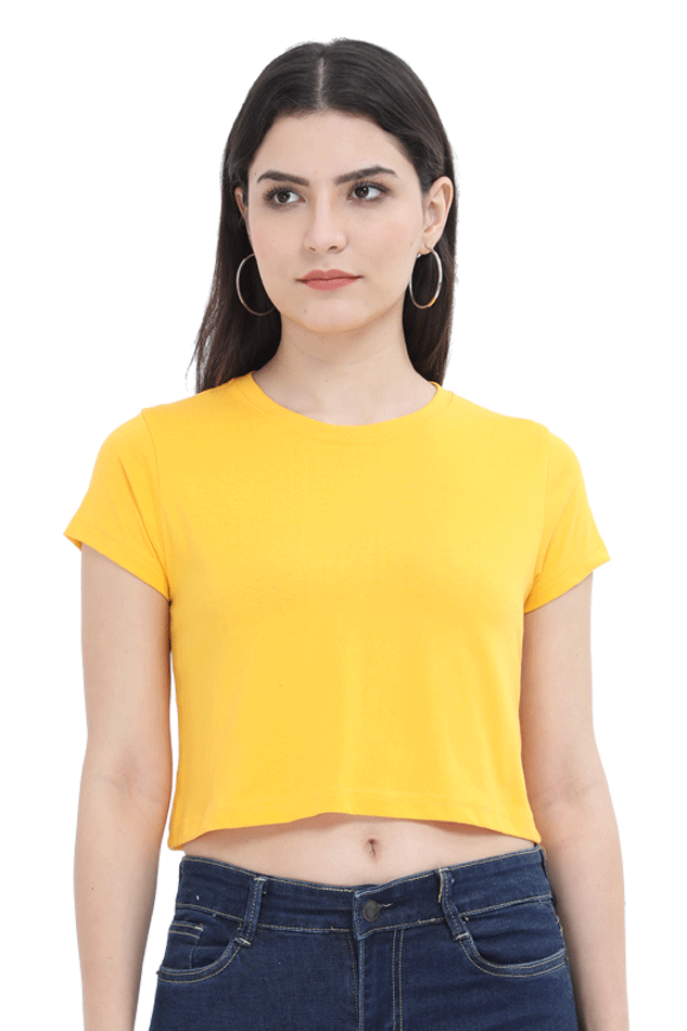 Plain/Solid Women's Cotton Crop Top