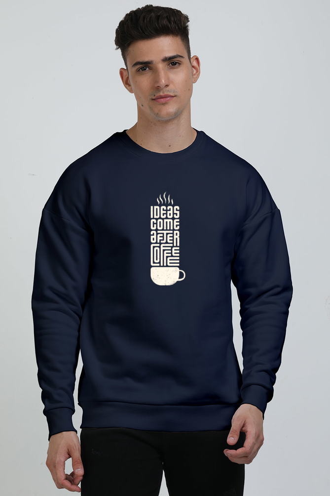 Coffee Fueled Creativity Graphic Unisex Oversized Sweatshirt
