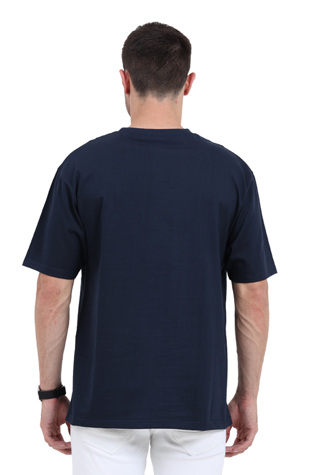 It's Not Anime It's Cartoon Unisex Oversized Cotton Blue Graphic Tshirt