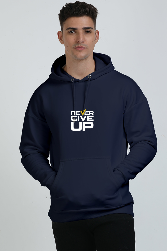 Never Give Up Graphic Unisex Oversized Hoodie