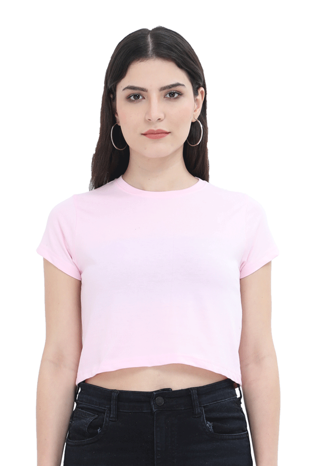 Plain/Solid Women's Cotton Crop Top