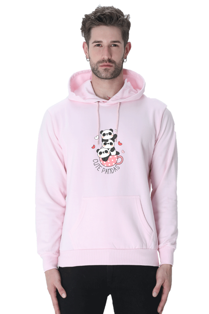Cute Pandas Male Graphic Hoodie