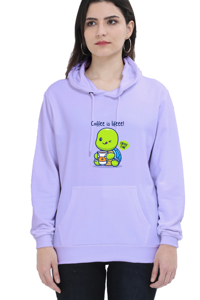 Coffee is Lifeee Female Graphic Hoodie