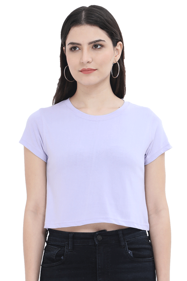 Plain/Solid Women's Cotton Crop Top