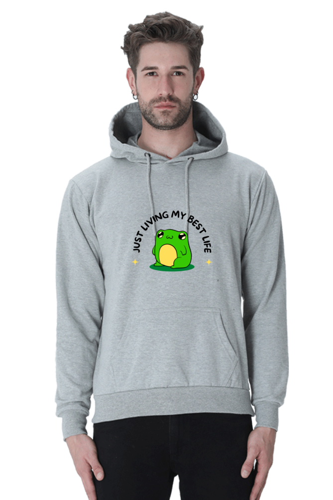 Just Living My Best Life Male Graphic Hoodie