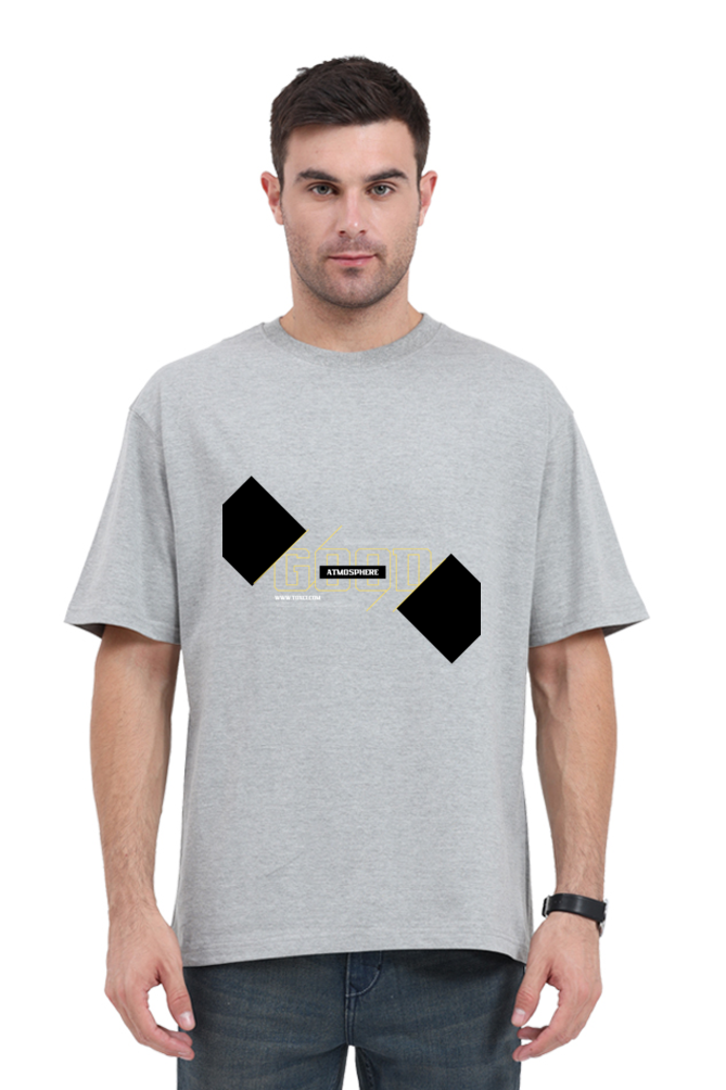 Good Atmosphere Unisex Oversized Cotton Black Graphic Tshirt