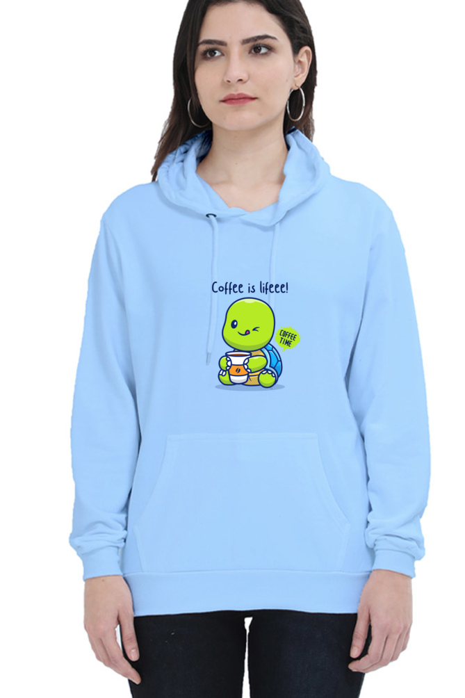 Coffee is Lifeee Female Graphic Hoodie