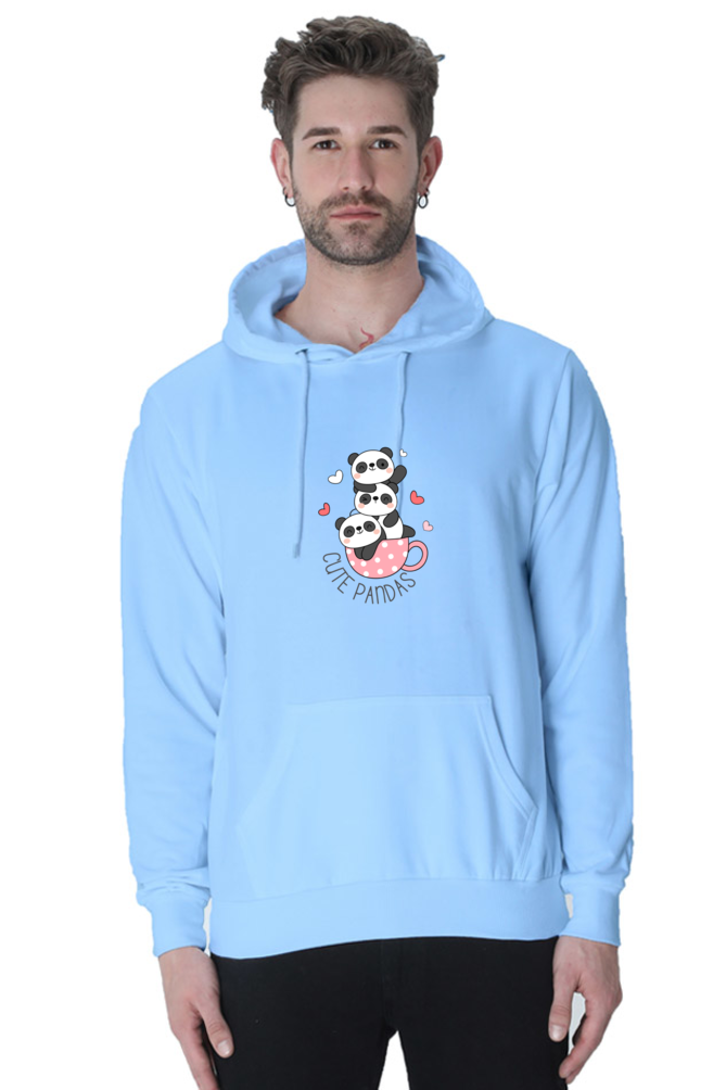 Cute Pandas Male Graphic Hoodie