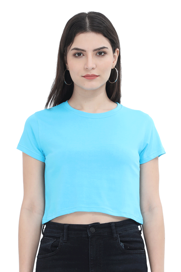 Plain/Solid Women's Cotton Crop Top