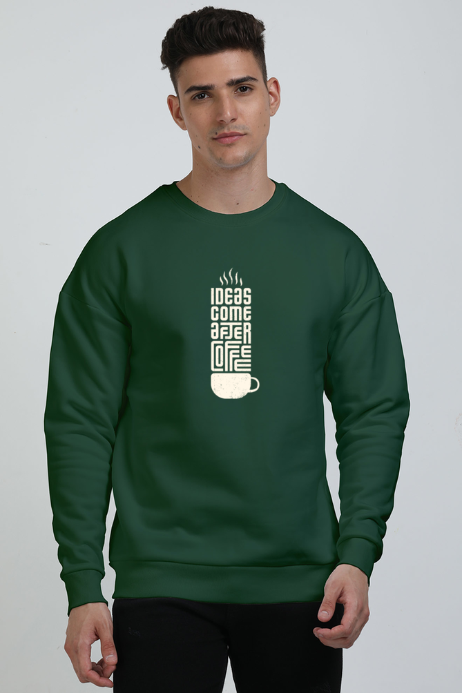 Coffee Fueled Creativity Graphic Unisex Oversized Sweatshirt
