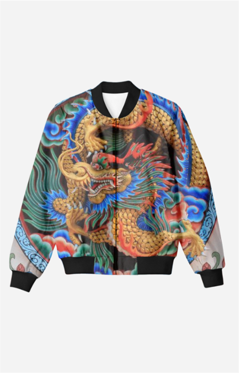 Chinese Dragon Men's All Over Printed Bomber Jacket