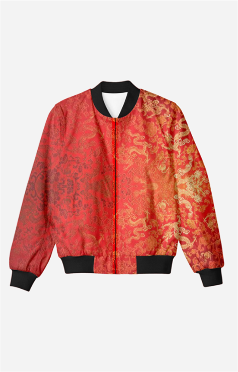 Dragon's Embrace Men's All Over Printed Bomber Jacket