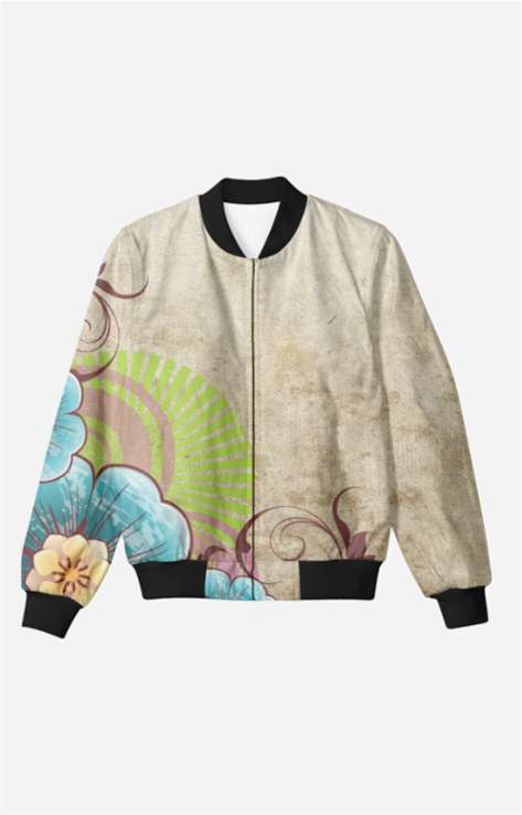 Faded Elegance Men's All Over Printed Bomber Jacket