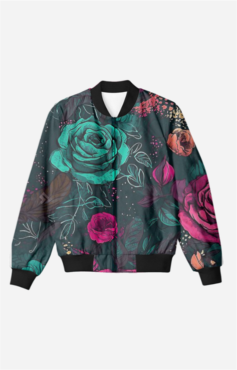 Midnight Garden Men's All Over Printed Bomber Jacket