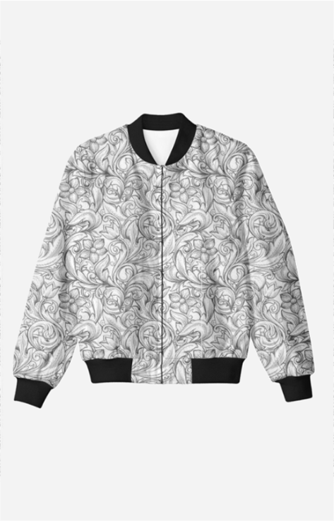 Ornate Design Men's All Over Printed Bomber Jacket