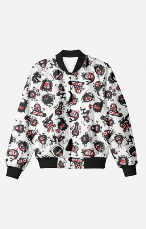 Night Time Frights Men's All Over Printed Bomber Jacket