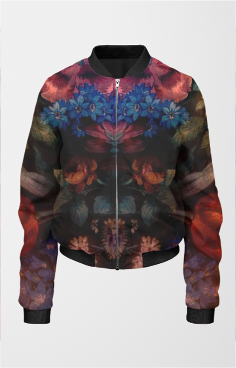 Still Life Women's All Over Printed Bomber Jacket