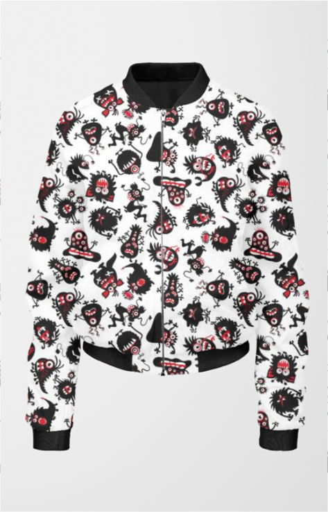 Night Time Frights Women's All Over Printed Bomber Jacket