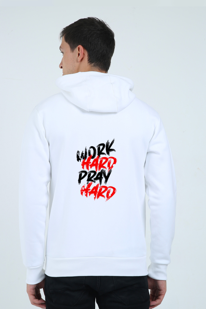 Work Hard Pray Hard Graphic Unisex Heavyweight Zip Hoodie