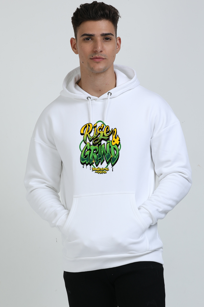 Rise and Grind Graphic Unisex Oversized Hoodie