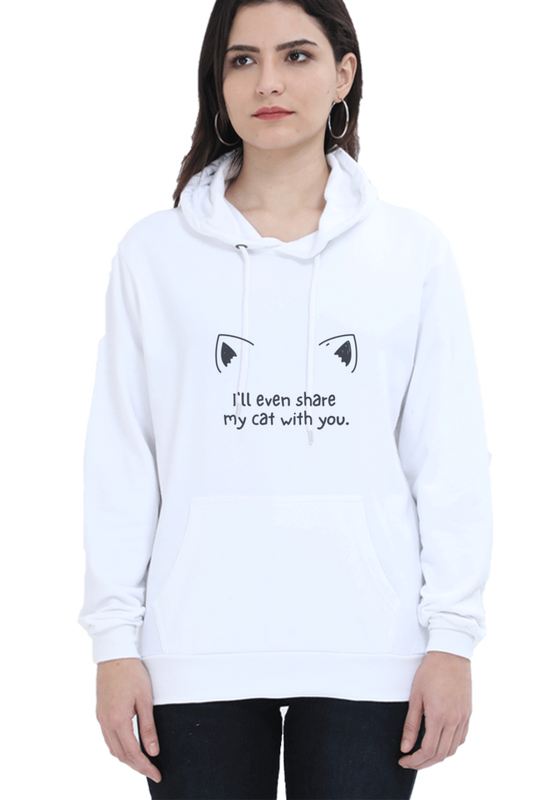 Share My Cat Female Graphic Hoodie