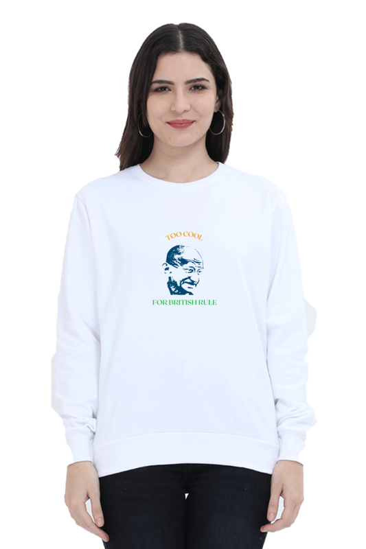 Too Cool for British Rule Female Graphic Sweatshirt