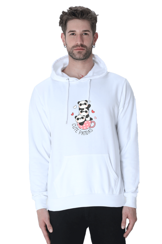 Cute Pandas Male Graphic Hoodie