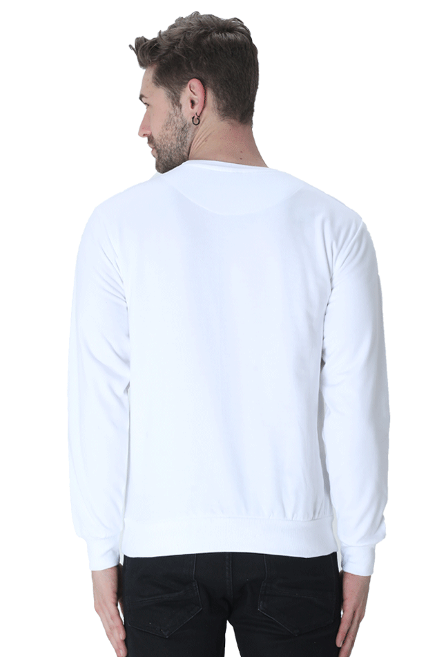 Comfy White Sweatshirt Male Graphic Sweatshirt