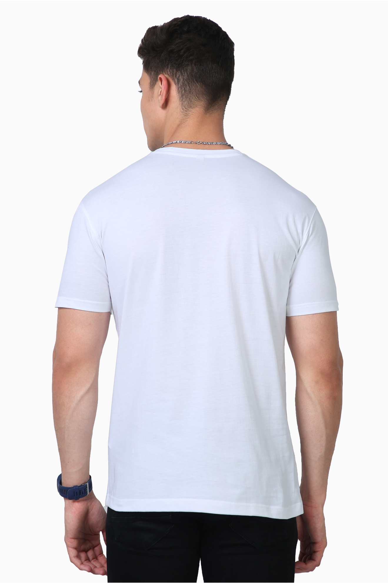 Balance Men's Premium Supima Cotton White Graphic Tshirt