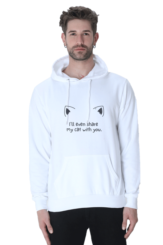 Share My Cat Male Graphic Hoodie