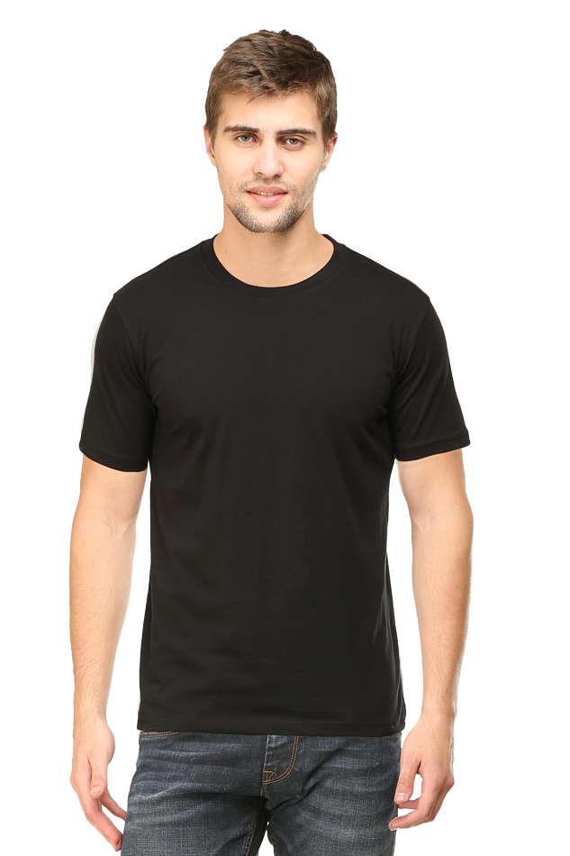 Plain/Solid Cotton Men's Round Neck Tshirt