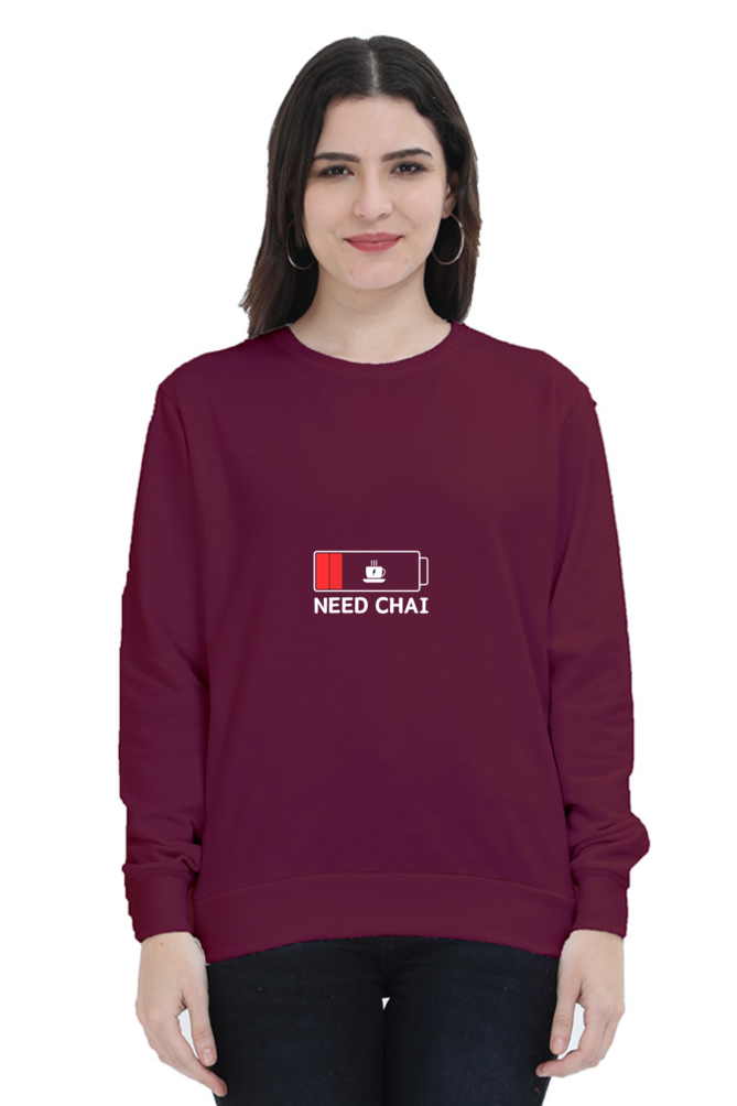 Need Chai Female Graphic Sweatshirt