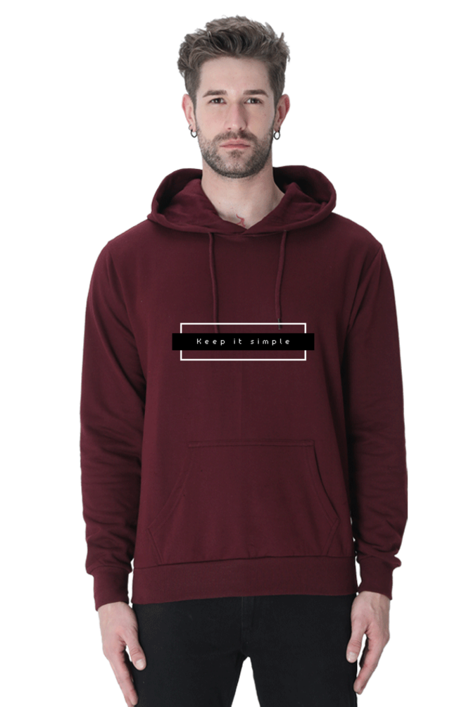 Keep It Simple Male Graphic Hoodie