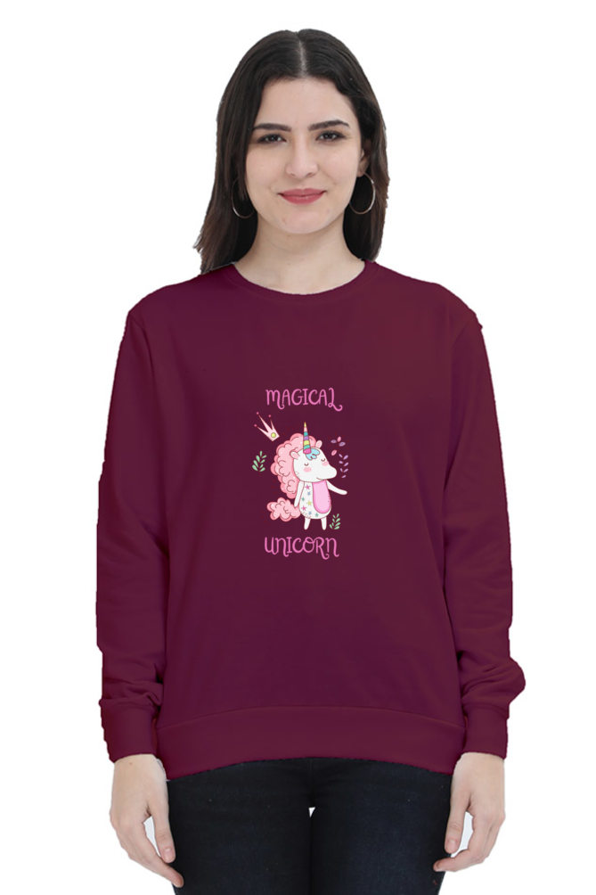 Magical Unicorn Female Graphic Sweatshirt