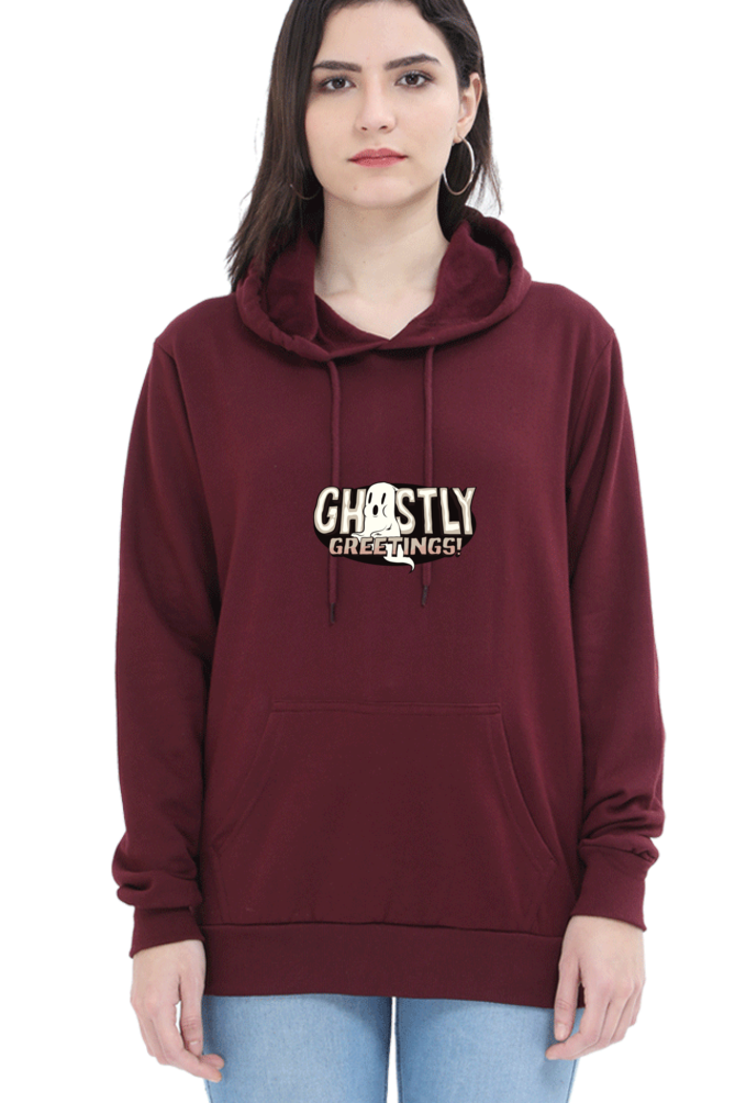 Ghastly Greetings Female Graphic Hoodie