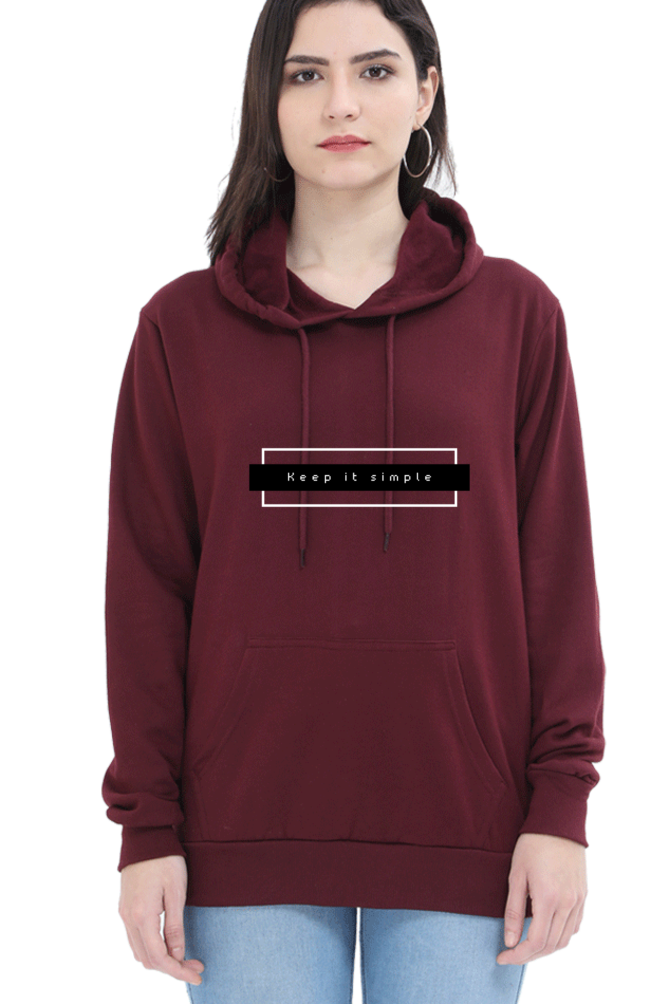 Keep It Simple Female Graphic Hoodie