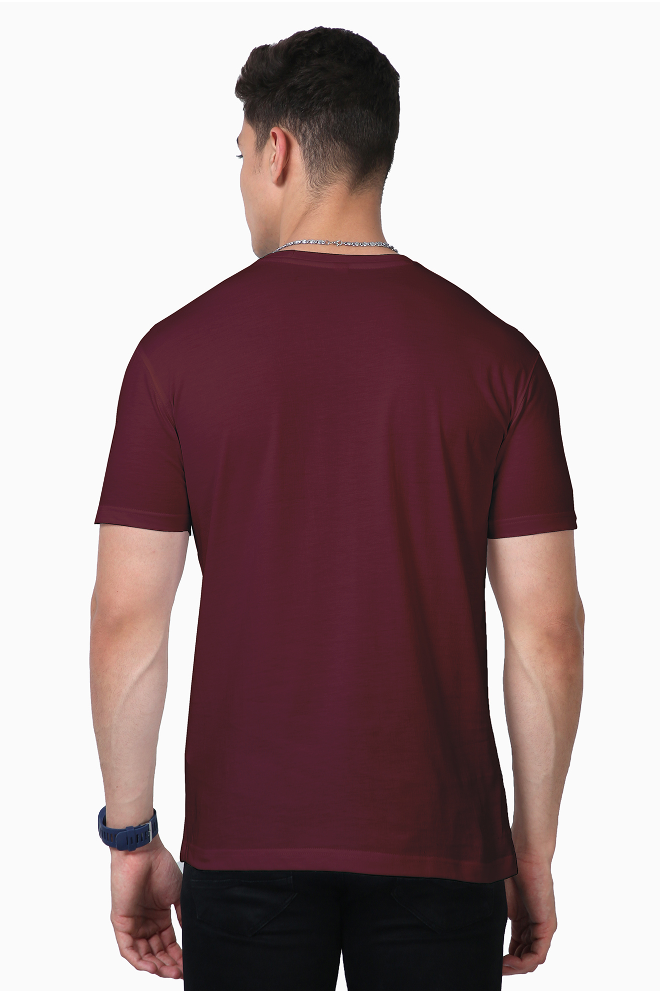 Illusion Men's Premium Supima Cotton Maroon Graphic Tshirt