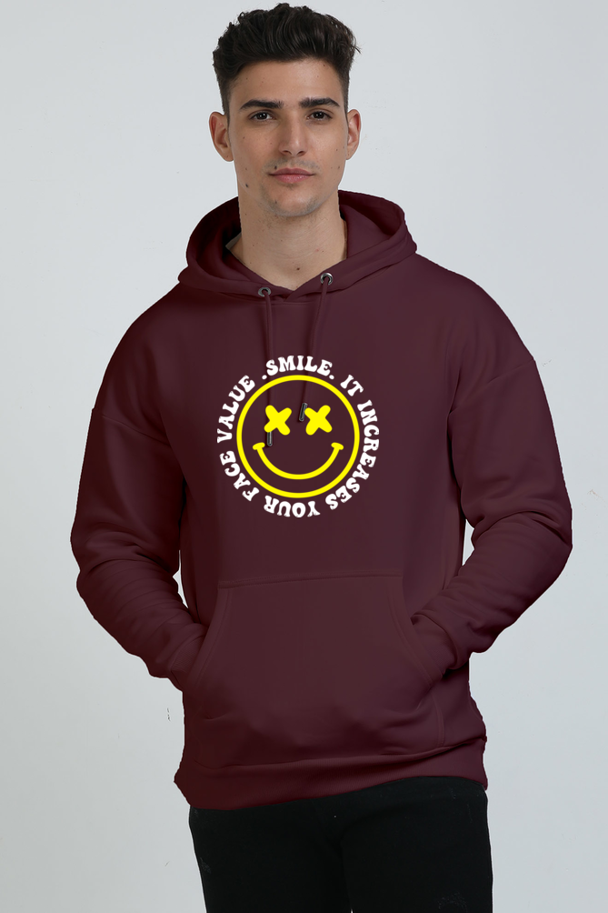 Smile It Increases Your Face Value Graphic Unisex Oversized Hoodie