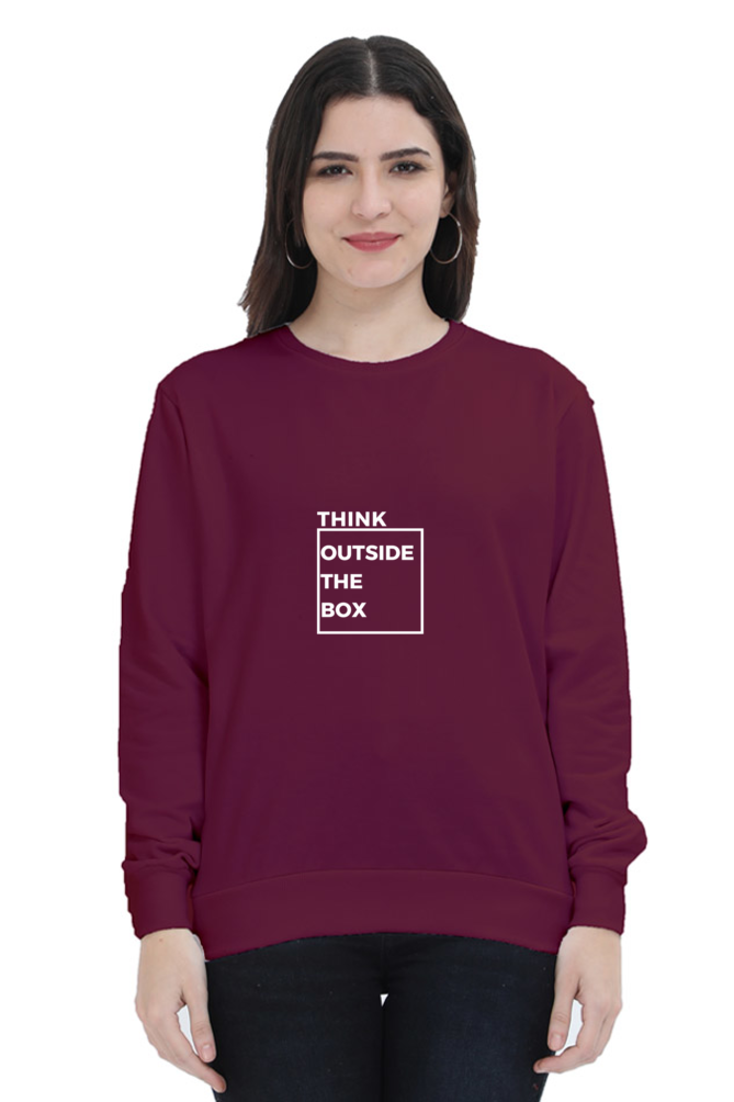 Think Outside the Box Female Graphic Sweatshirt