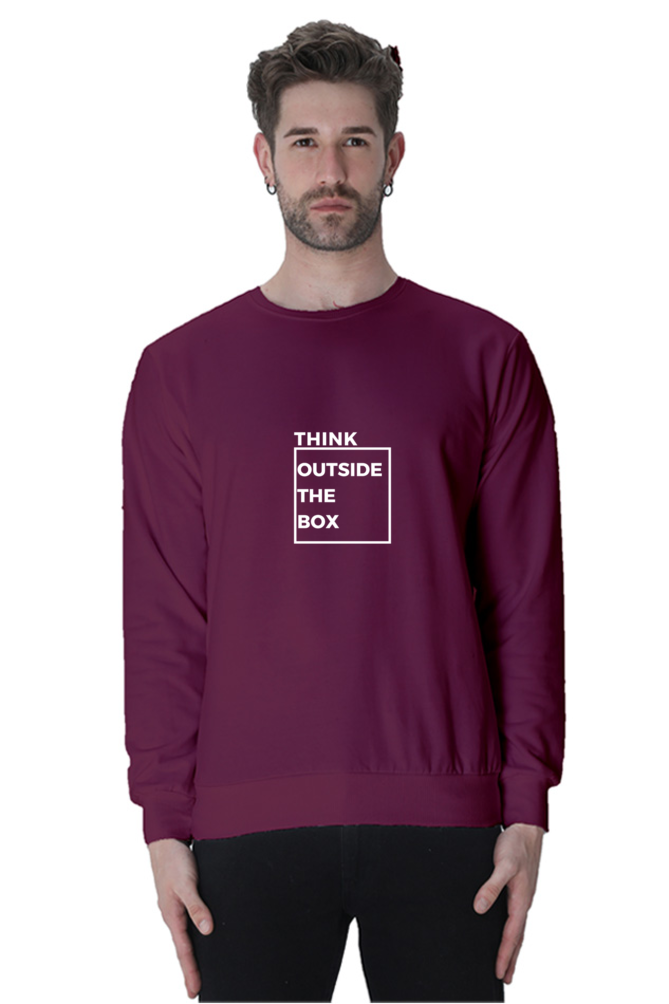 Think Outside the Box Male Graphic Sweatshirt