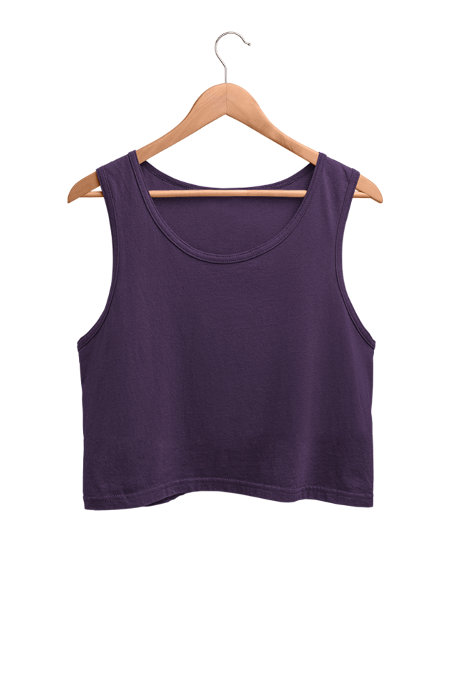 Plain/Solid Women's Cotton Crop Tank