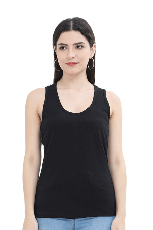 Plain/Solid Cotton Women's Tank Top