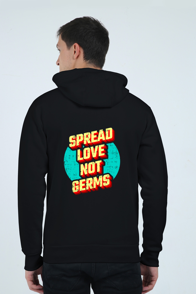 Spread Love Not Germs Graphic Unisex Heavyweight Zip Hoodie